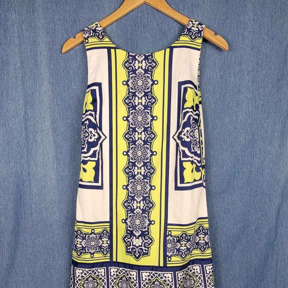 Signature by Robbie Bee Dress Size 6 Sleeveless Shift Zip Cut Out Back Bra Snaps